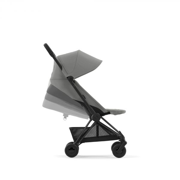 Poussette duo Coya Mirage Grey châssis Matt Black + Cloud G i-Size