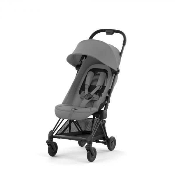 Poussette duo Coya Mirage Grey châssis Matt Black + Cloud G i-Size