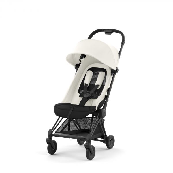 Poussette duo Coya Off White châssis Matt Black + Cloud G i-Size