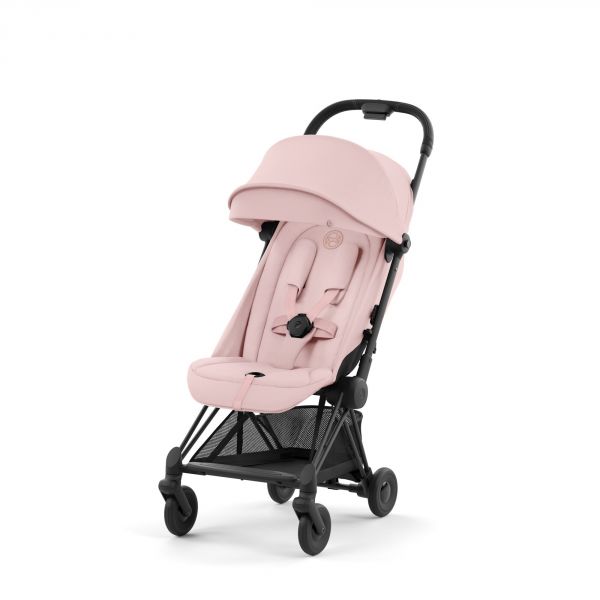 Poussette duo Coya Peach Pink châssis Matt Black + Cloud G i-Size