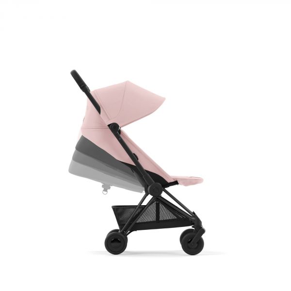Poussette duo Coya Peach Pink châssis Matt Black + Cloud G i-Size