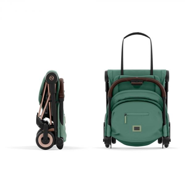 Poussette duo Coya Leaf Green châssis Rosegold + Cloud G i-Size