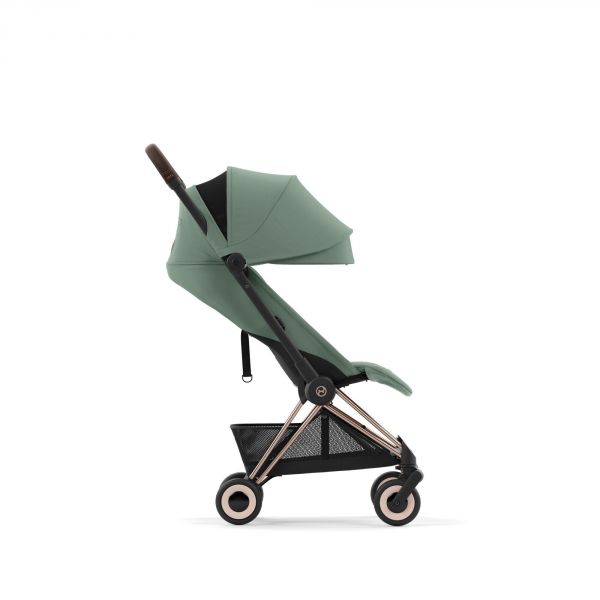 Poussette duo Coya Leaf Green châssis Rosegold + Cloud G i-Size