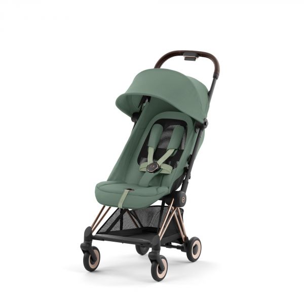 Poussette duo Coya Leaf Green châssis Rosegold + Cloud G i-Size