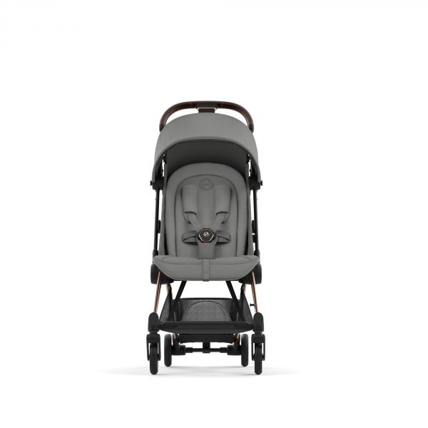 Poussette duo Coya Mirage Grey châssis Rosegold + Cloud G i-Size