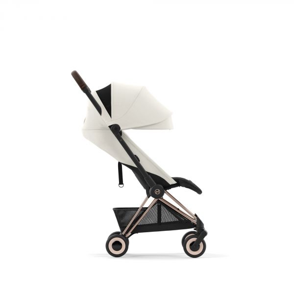 Poussette duo Coya Off White châssis Rosegold + Cloud G i-Size
