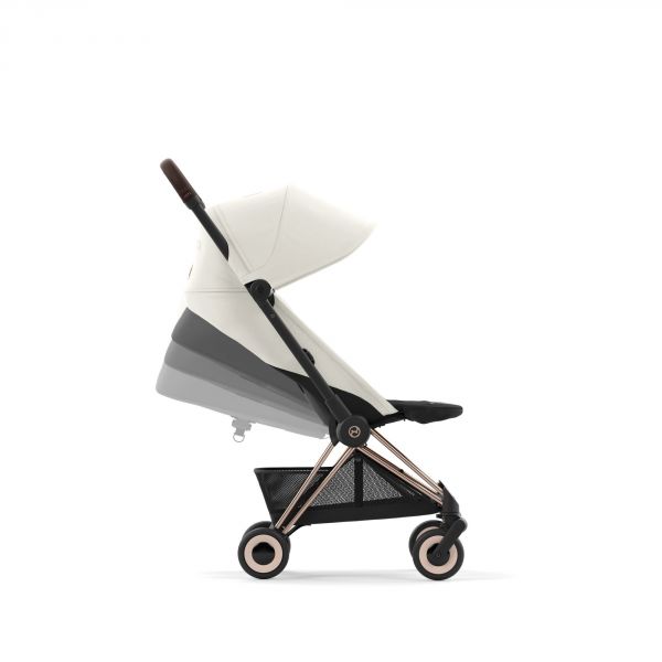 Poussette duo Coya Off White châssis Rosegold + Cloud G i-Size
