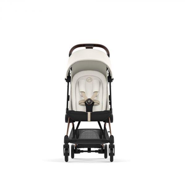 Poussette duo Coya Off White châssis Rosegold + Cloud G i-Size