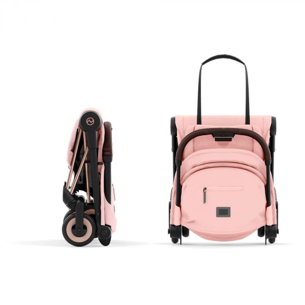 Poussette duo Coya Peach Pink châssis Rosegold + Cloud G i-Size