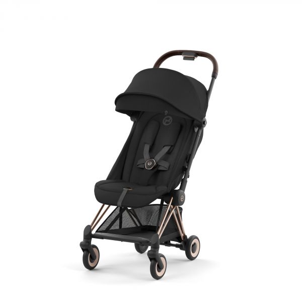 Poussette duo Coya Sepia Black châssis Rosegold + Cloud G i-Size