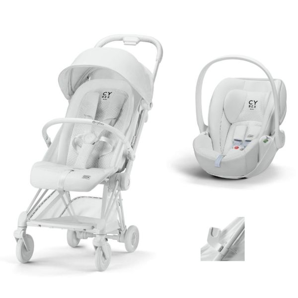 Poussette duo Coya Urban Mobility Blanc + Cloud T i-Size