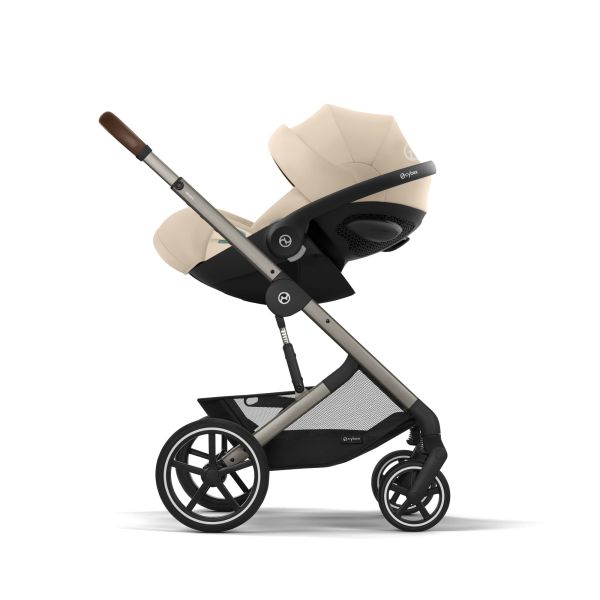 Poussette duo Eezy S Twist+ 2 pivotante Almond Beige avec siège auto Cloud G3 i-Size Tissu Plus
