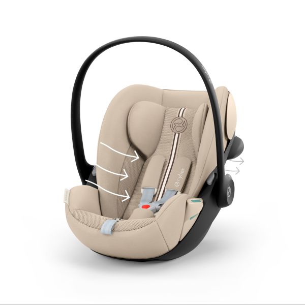 Poussette duo Eezy S Twist+ 2 pivotante Almond Beige avec siège auto Cloud G3 i-Size Tissu Plus
