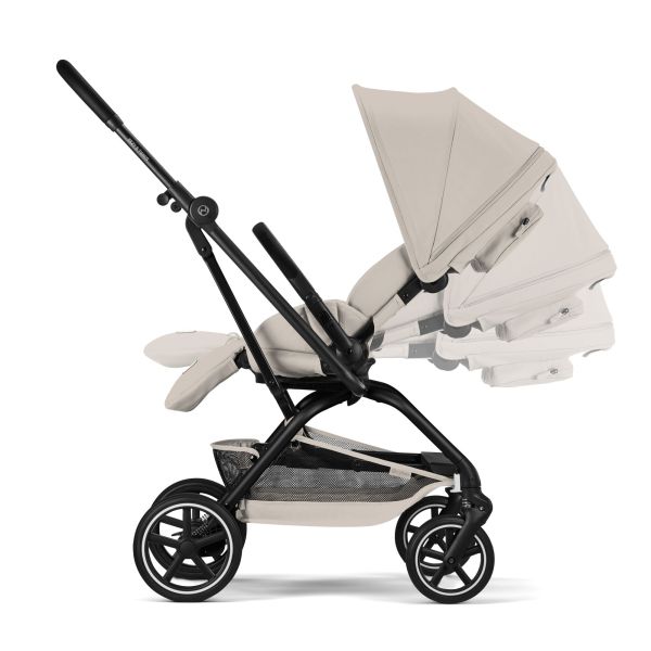 Poussette duo Eezy S Twist+ 2 pivotante Dune Grey avec siège auto Aton B2 i-Size