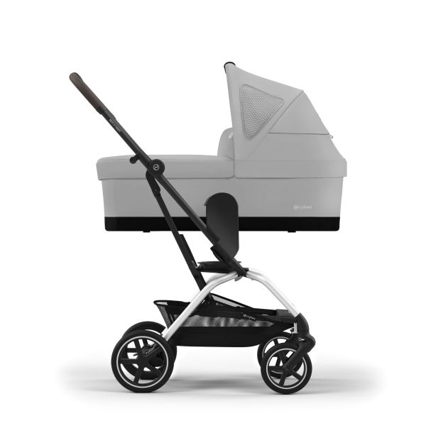 Poussette duo Eezy S Twist+ 2 pivotante Dune Grey avec nacelle Cot S