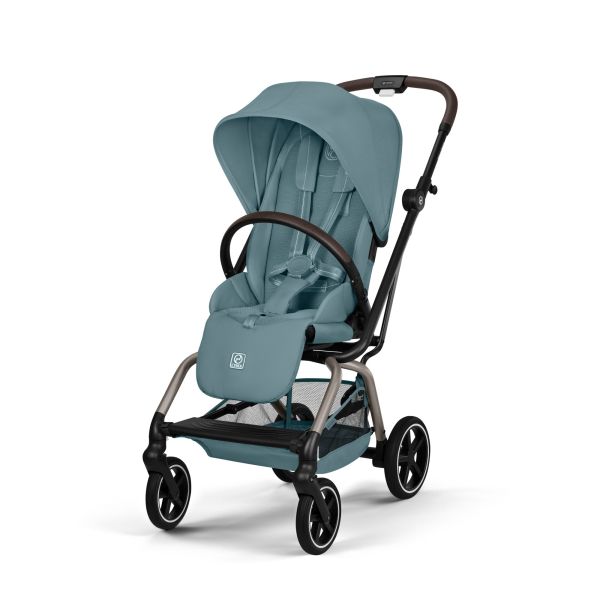 Poussette duo Eezy S Twist+ 2 pivotante Stormy Blue avec siège auto Cloud T i-Size