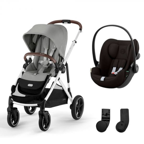 Poussette duo Gazelle S Stone Grey + Siège auto Cloud G i-Size