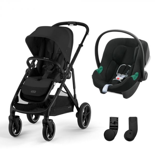 Poussette duo Gazelle S Moon Black + Siège auto Aton B2 i-Size