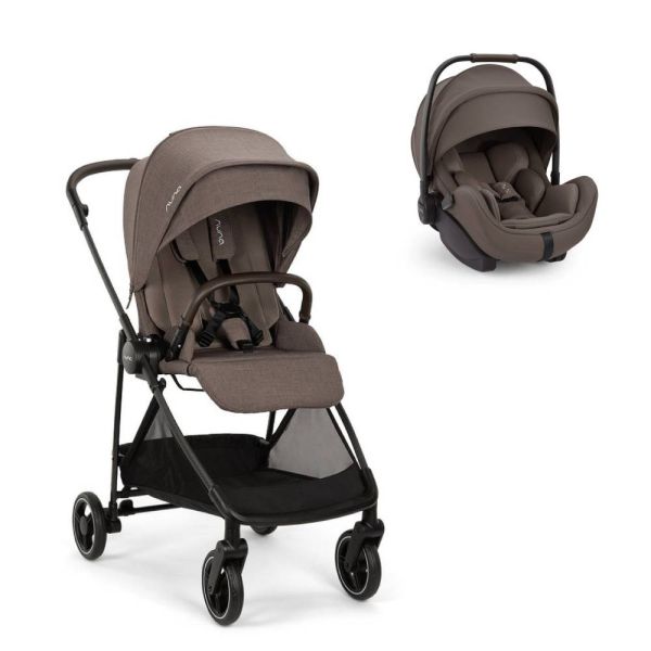 Poussette duo Ixxa Next + siège auto Arra Flex Chesnut