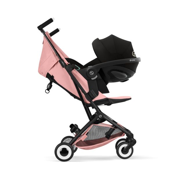 Poussette duo Libelle 5 ultra compacte Candy Pink avec siège auto Cloud G i-Size