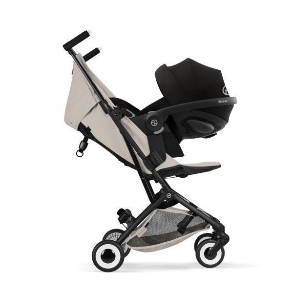 Poussette duo Libelle 5 ultra compacte Dune Grey avec siège auto Cloud G i-Size