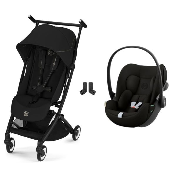 Poussette duo Libelle 5 ultra compacte Magic Black avec siège auto Cloud G i-Size