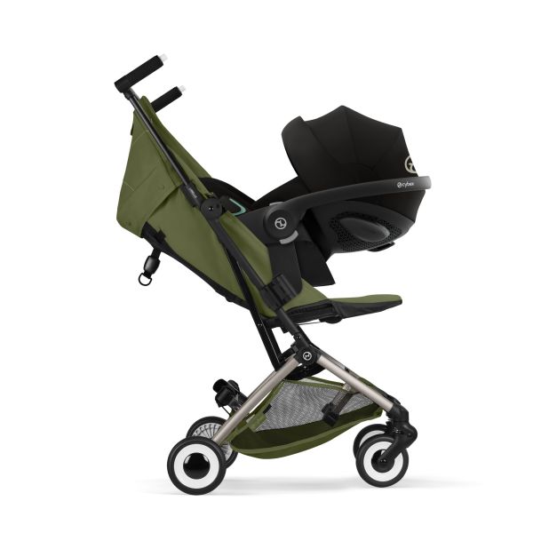 Poussette duo Libelle 5 ultra compacte Moss Green avec siège auto Cloud T i-Size