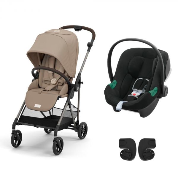 Poussette duo Melio 4 Almond Beige + Siège auto Aton B2 i-Size