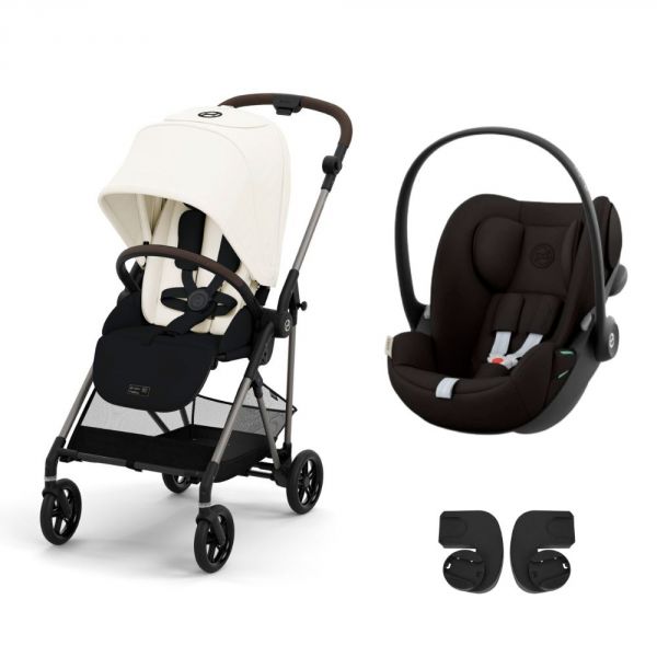 Poussette duo Melio 4 Canvas White + Siège auto Cloud G i-Size
