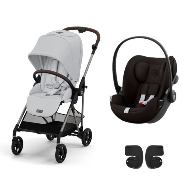 Poussette duo Melio 4 Fog Grey + Siège auto Cloud G i-Size