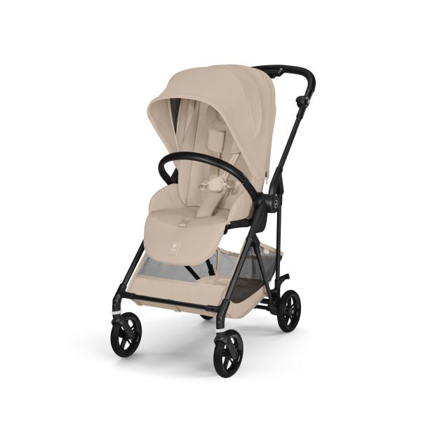 Poussette duo Melio Carbon 6 Almond Beige avec siège auto Aton B2 i-Size