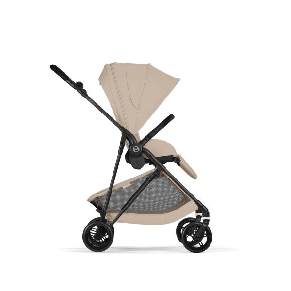 Poussette duo Melio Carbon 6 Almond Beige avec siège auto Aton B2 i-Size
