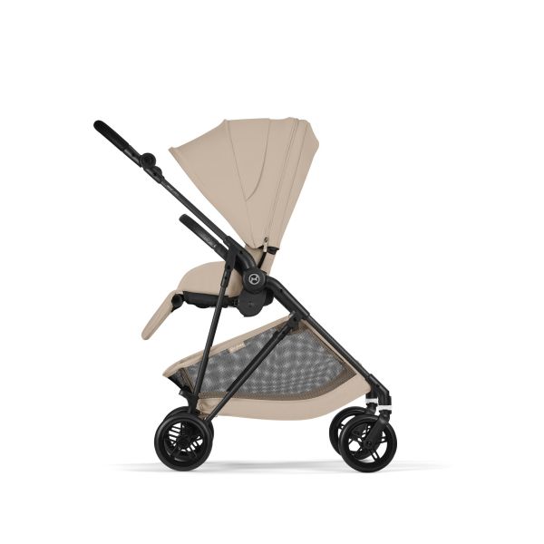 Poussette duo Melio Carbon 6 Almond Beige avec siège auto Aton B2 i-Size