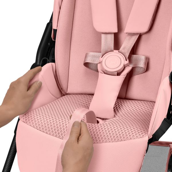 Poussette duo Melio Carbon 6 Candy Pink avec siège auto Aton B2 i-Size
