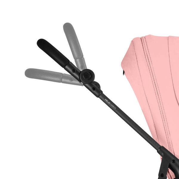 Poussette duo Melio Carbon 6 Candy Pink avec siège auto Aton B2 i-Size