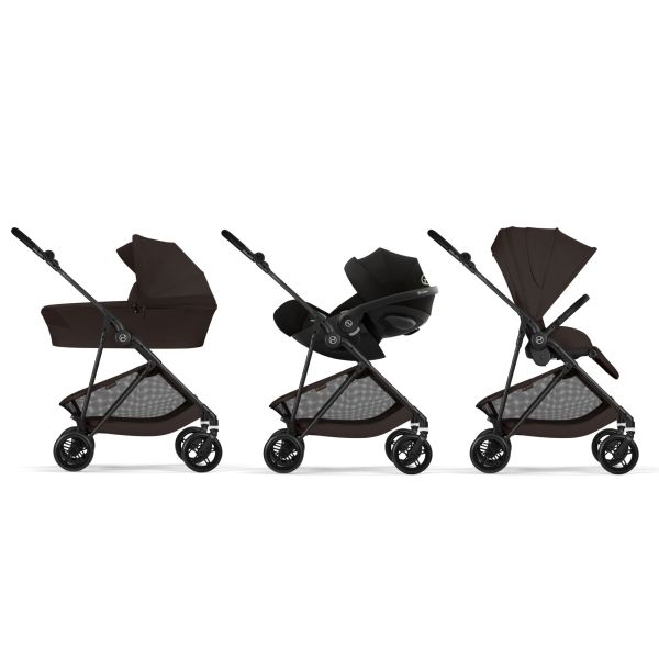 Poussette duo Melio Carbon 6 Chocolate Brown avec siège auto Aton B2 i-Size