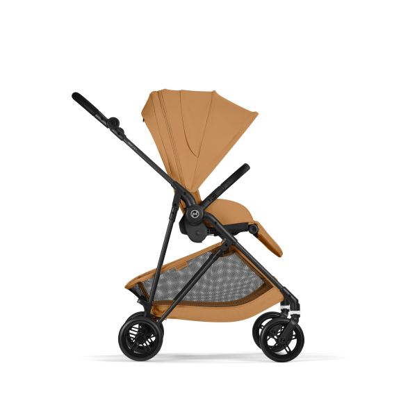 Poussette duo Melio Carbon 6 Cinnamon Yellow avec siège auto Aton B2 i-Size