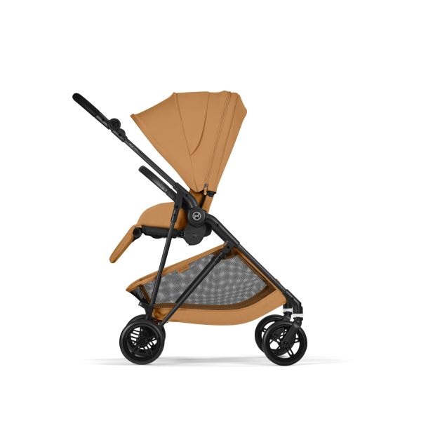 Poussette duo Melio Carbon 6 Cinnamon Yellow avec siège auto Aton B2 i-Size