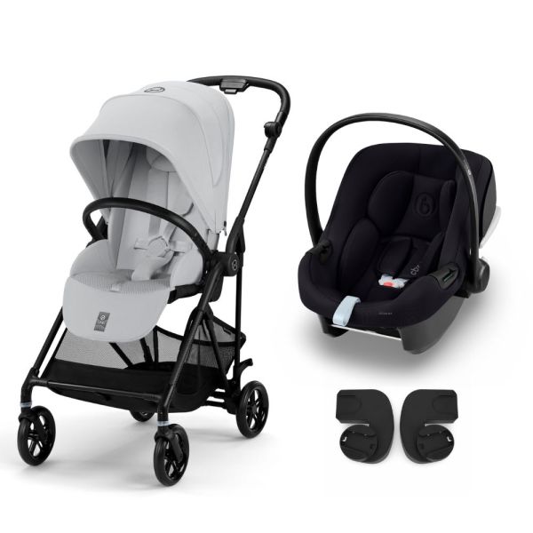 Poussette duo Melio Carbon Fog Grey + Aton B2 i-Size