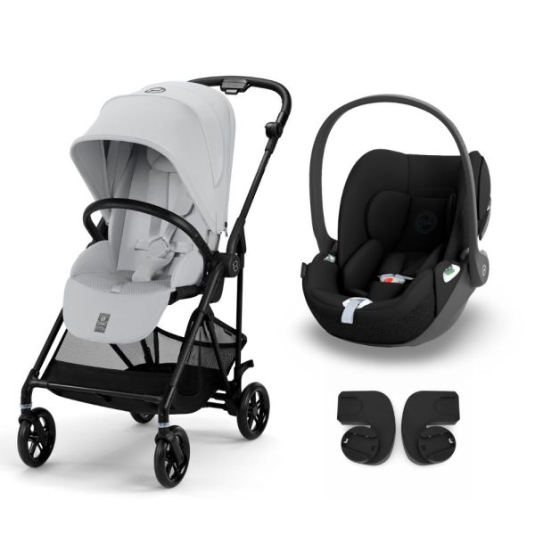 Poussette duo Melio Carbon Fog Grey + Cloud T i-Size