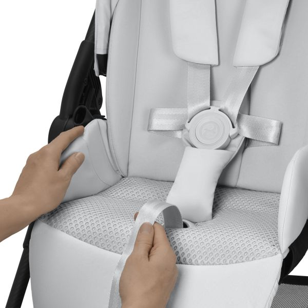 Poussette duo Melio Carbon Fog Grey + Nacelle Melio Cot