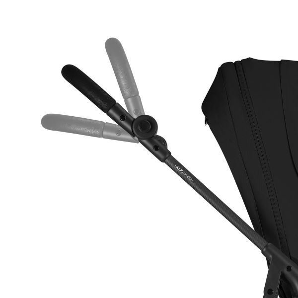 Poussette duo Melio Carbon 6 Magic Black avec siège auto Aton B2 i-Size