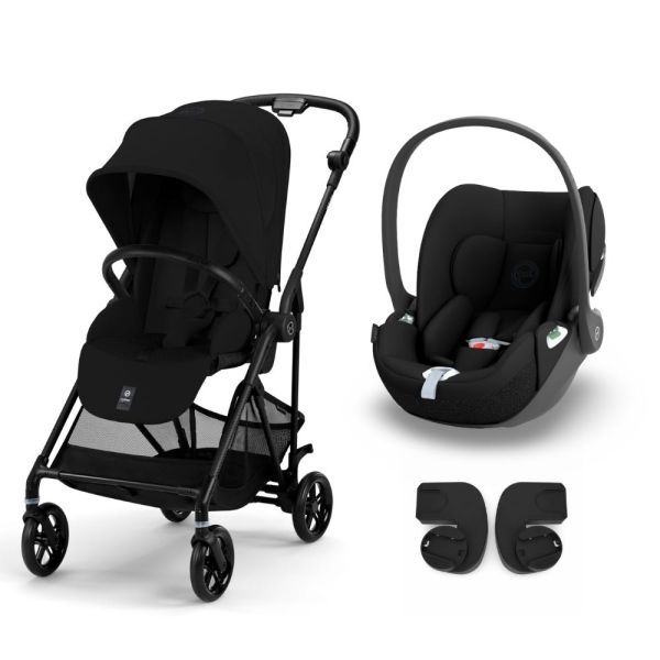 Poussette duo Melio Carbon Magic Black + Cloud T i-Size