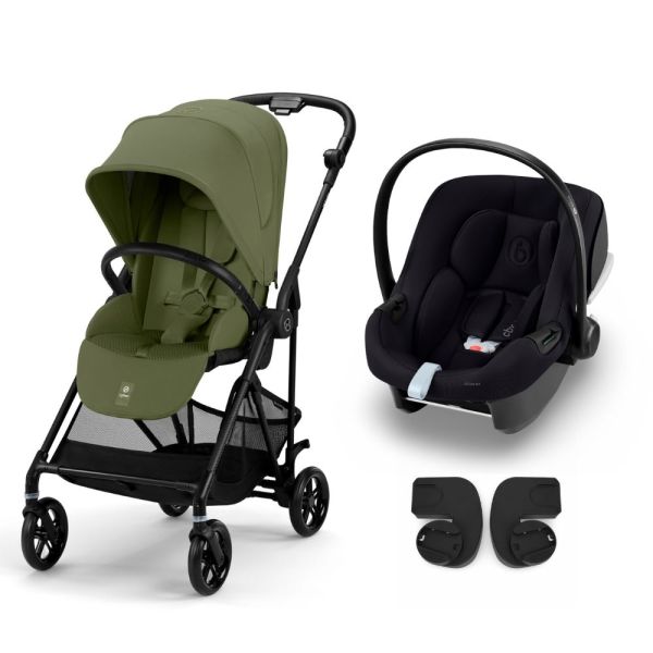 Poussette duo Melio Carbon Moss Green + Aton B2 i-Size