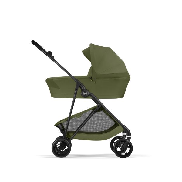 Poussette duo Melio Carbon 6 Moss Green avec nacelle Melio Cot