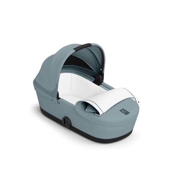 Poussette duo Melio Carbon Stormy Blue + Nacelle Melio Cot