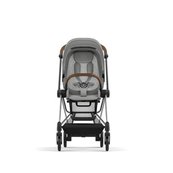 Poussette duo Mios 3 Mirage Grey châssis Chrome Brown + Cloud T i-Size