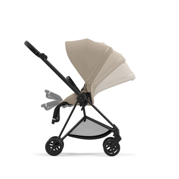 Poussette duo Mios 3 Cozy Beige châssis Matt Black + Cloud T i-Size