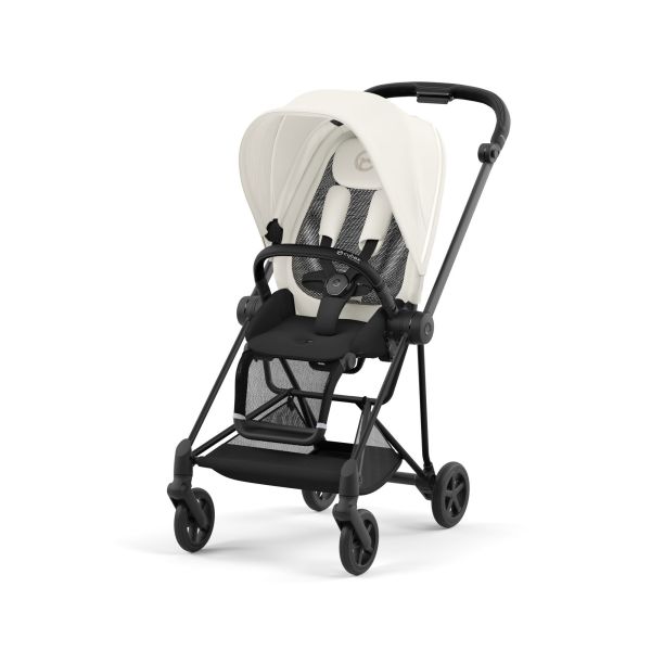 Poussette duo Mios 3 Off White châssis Matt Black + Cloud T i-Size