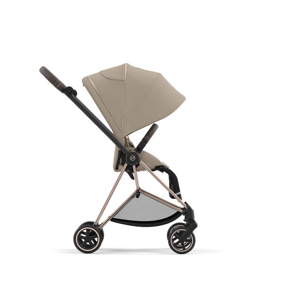 Poussette duo Mios 3 Cozy Beige châssis Rose Gold + Cloud T i-Size